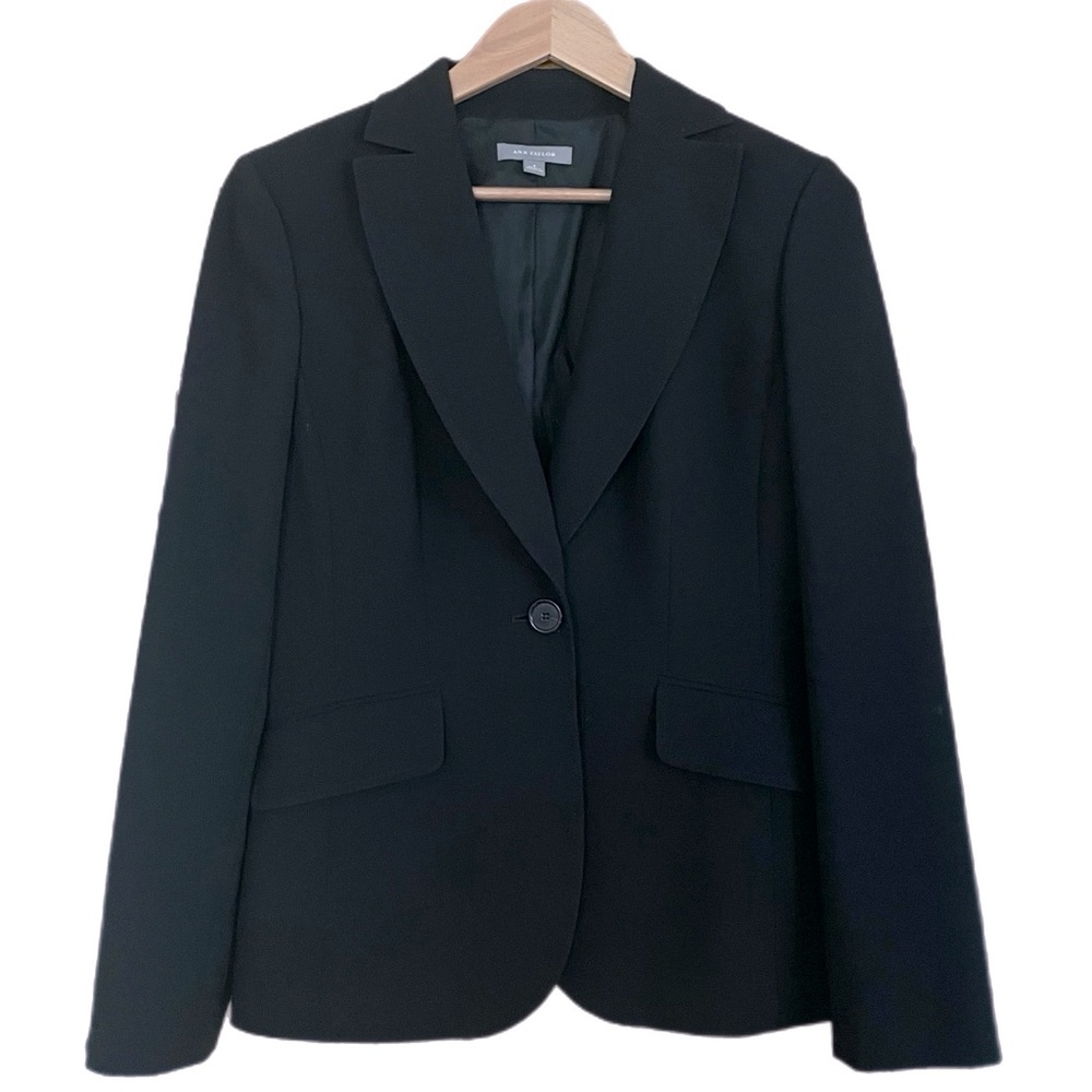 Ann Taylor One Button Blazer Suit Jacket